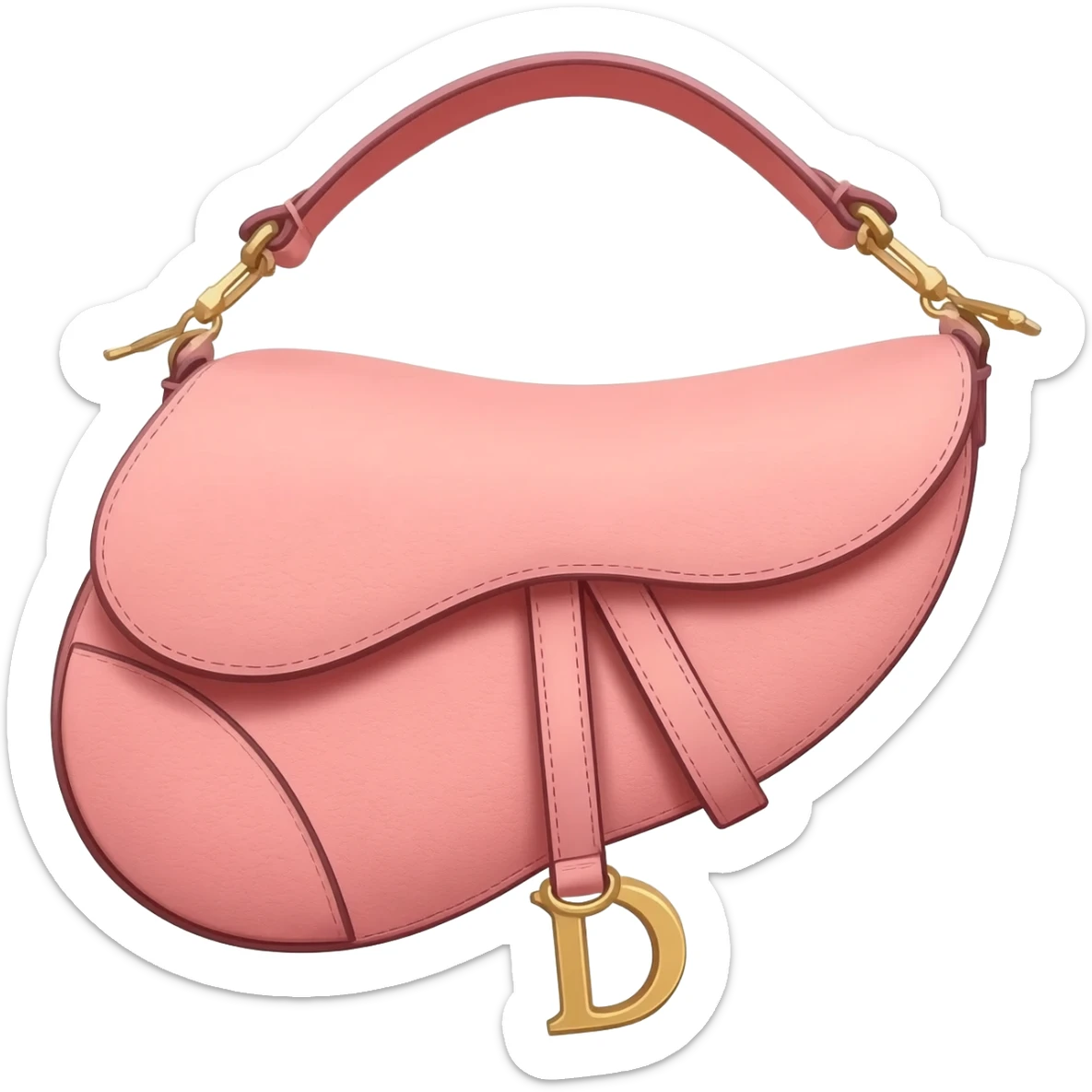 peach dior saddle bag sticker