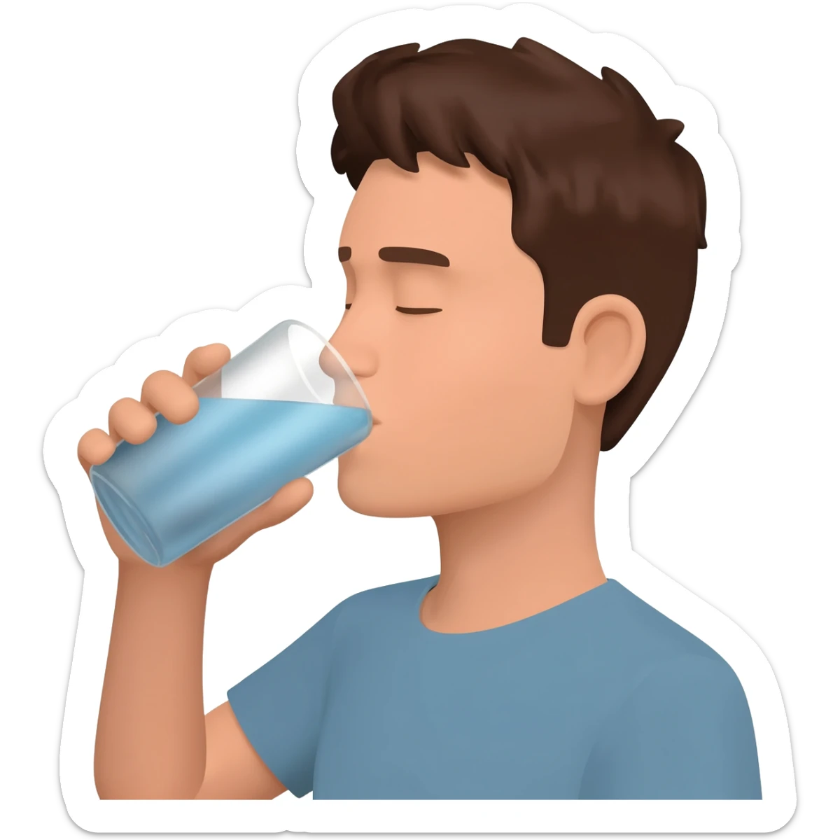 Bebiendo agua sticker