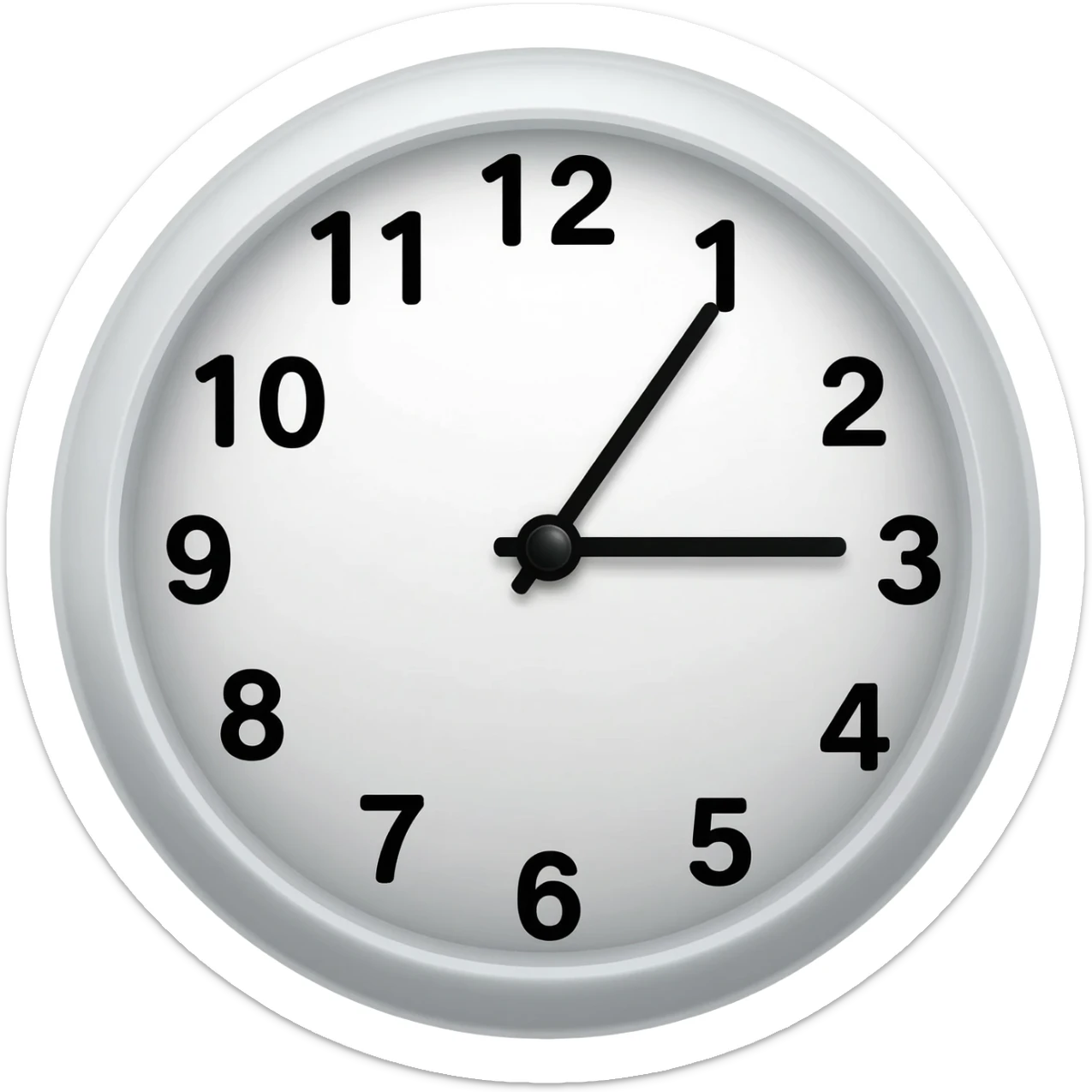 clock just with numbers sticker