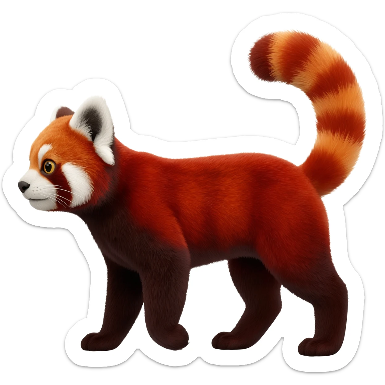 Caracal-Bobcat-Red-Panda-fusion-hybrid-animal-creature, full body sticker