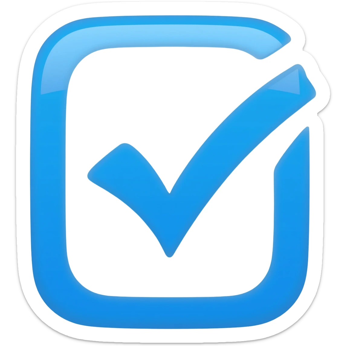 Blu tike just like Instagram account verification symbol sticker