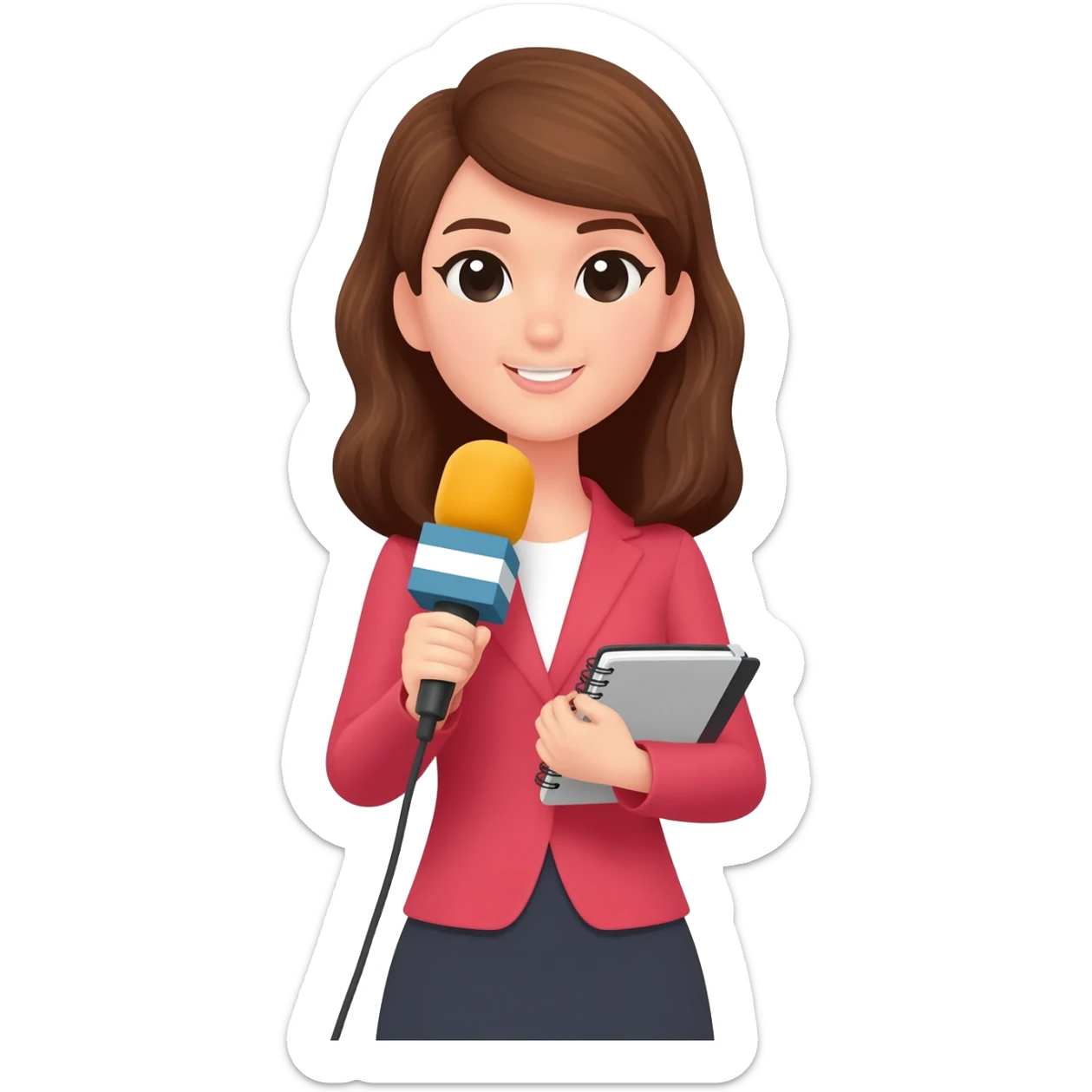 reporter woman sticker