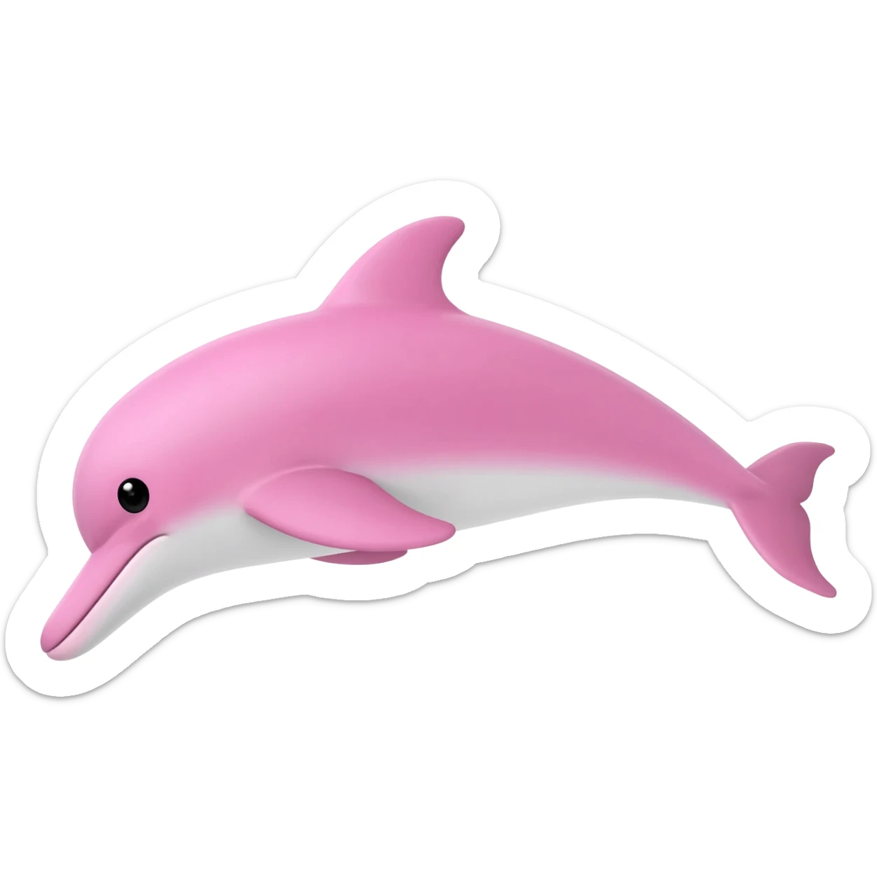 Pink dolphin sticker