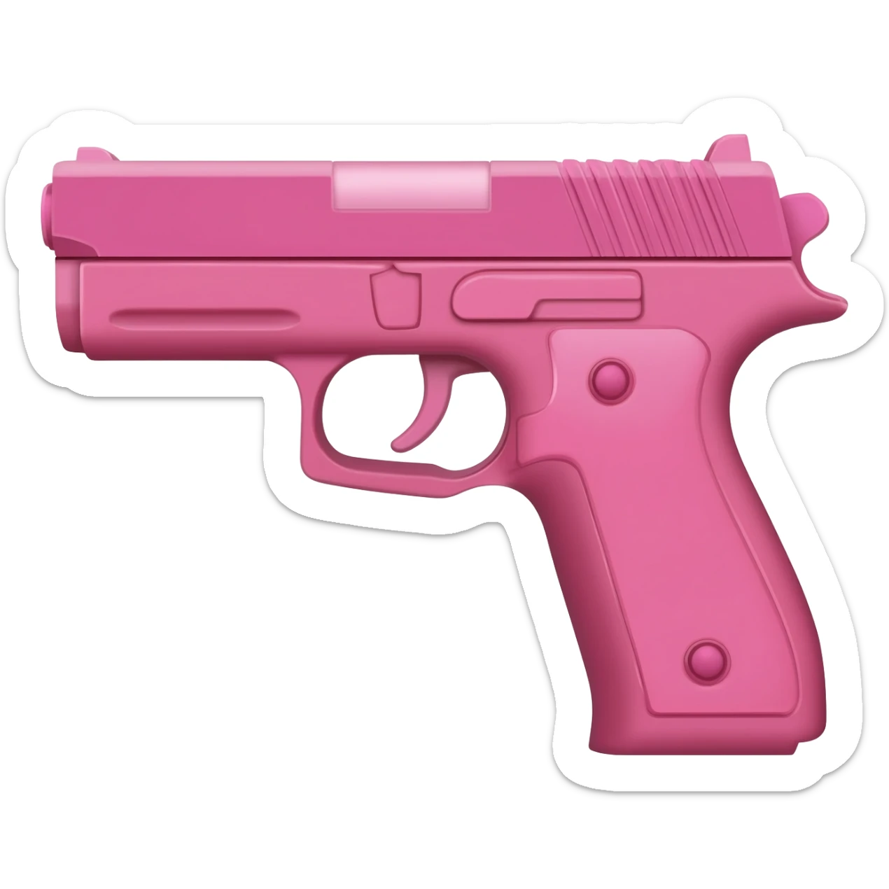 Pink gun sticker