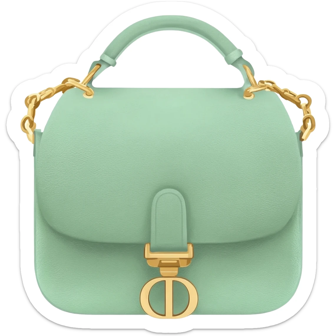 light green dior saddle bag sticker