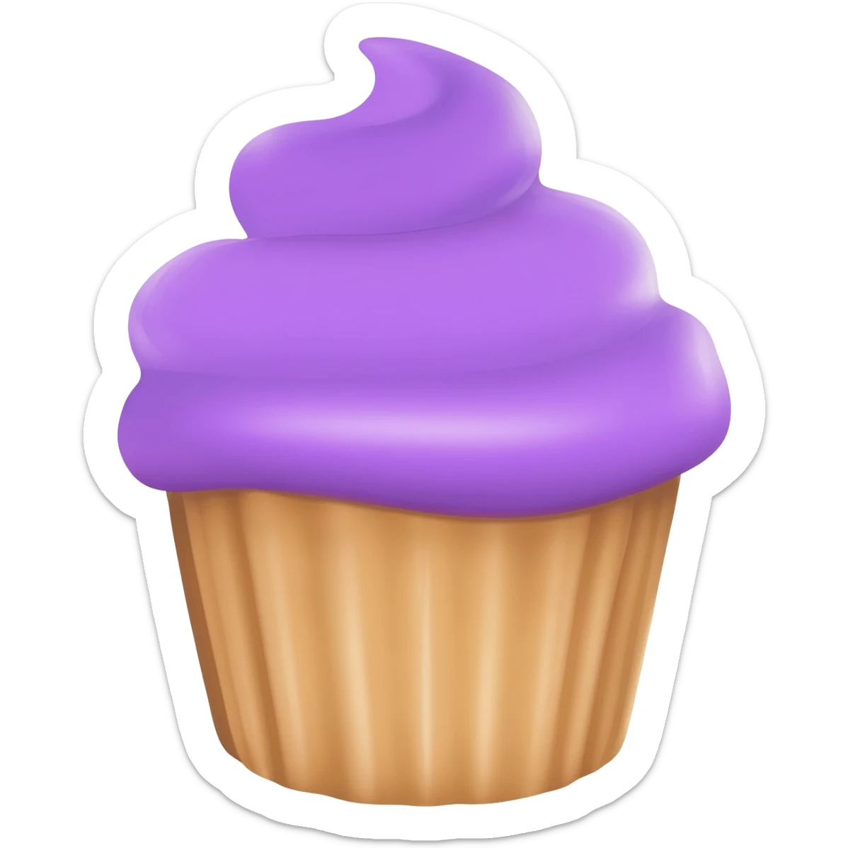 cupcake with purple icing sticker