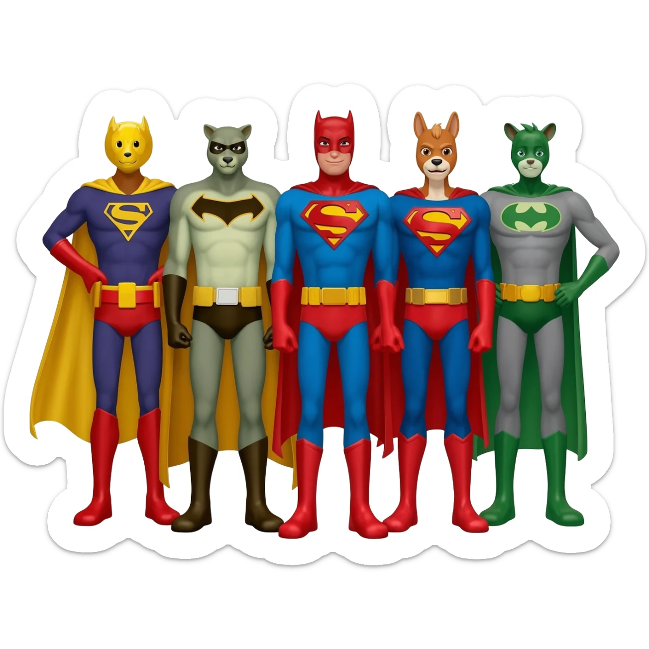 superhero animals sticker