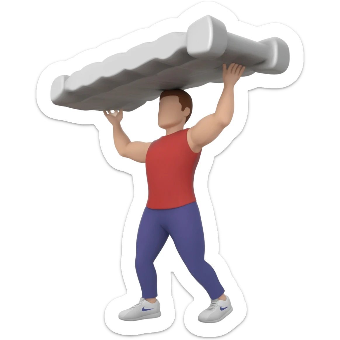 person lifting somthing sticker