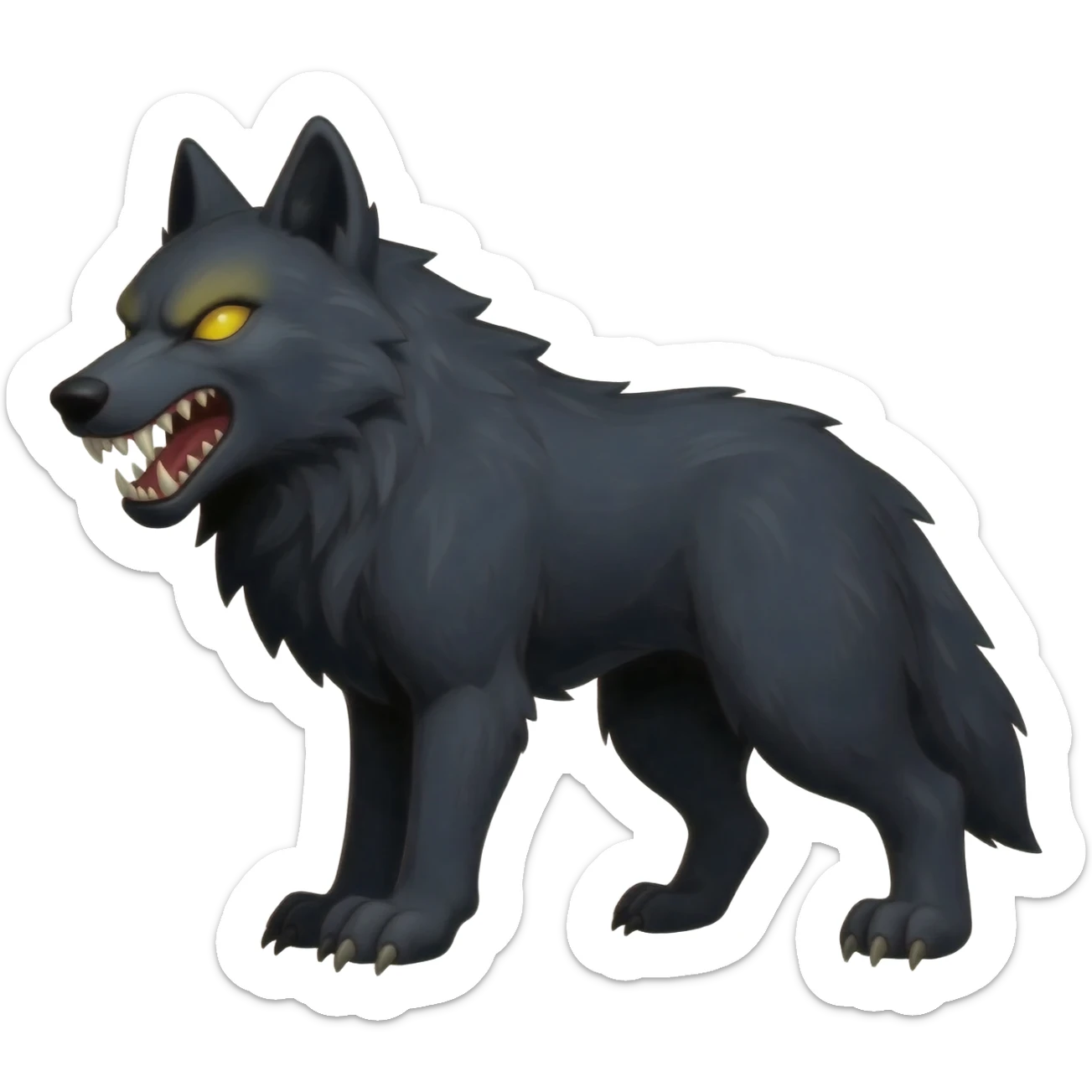 scary wolf sticker