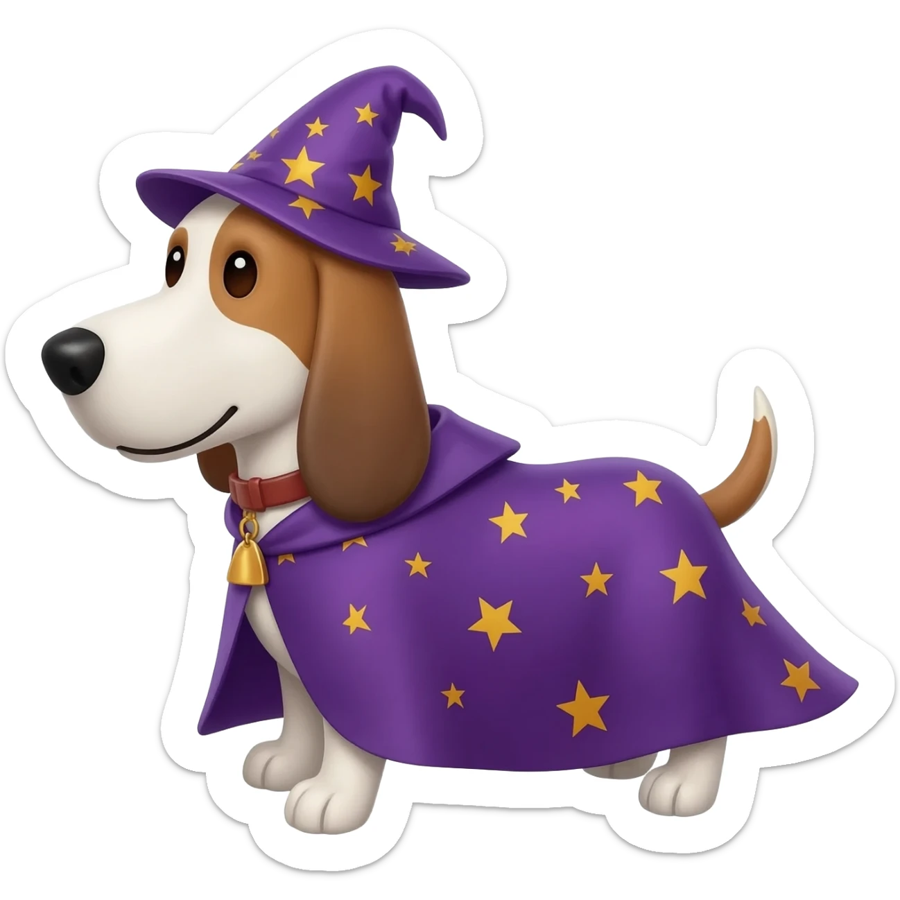 Dog wizard sticker