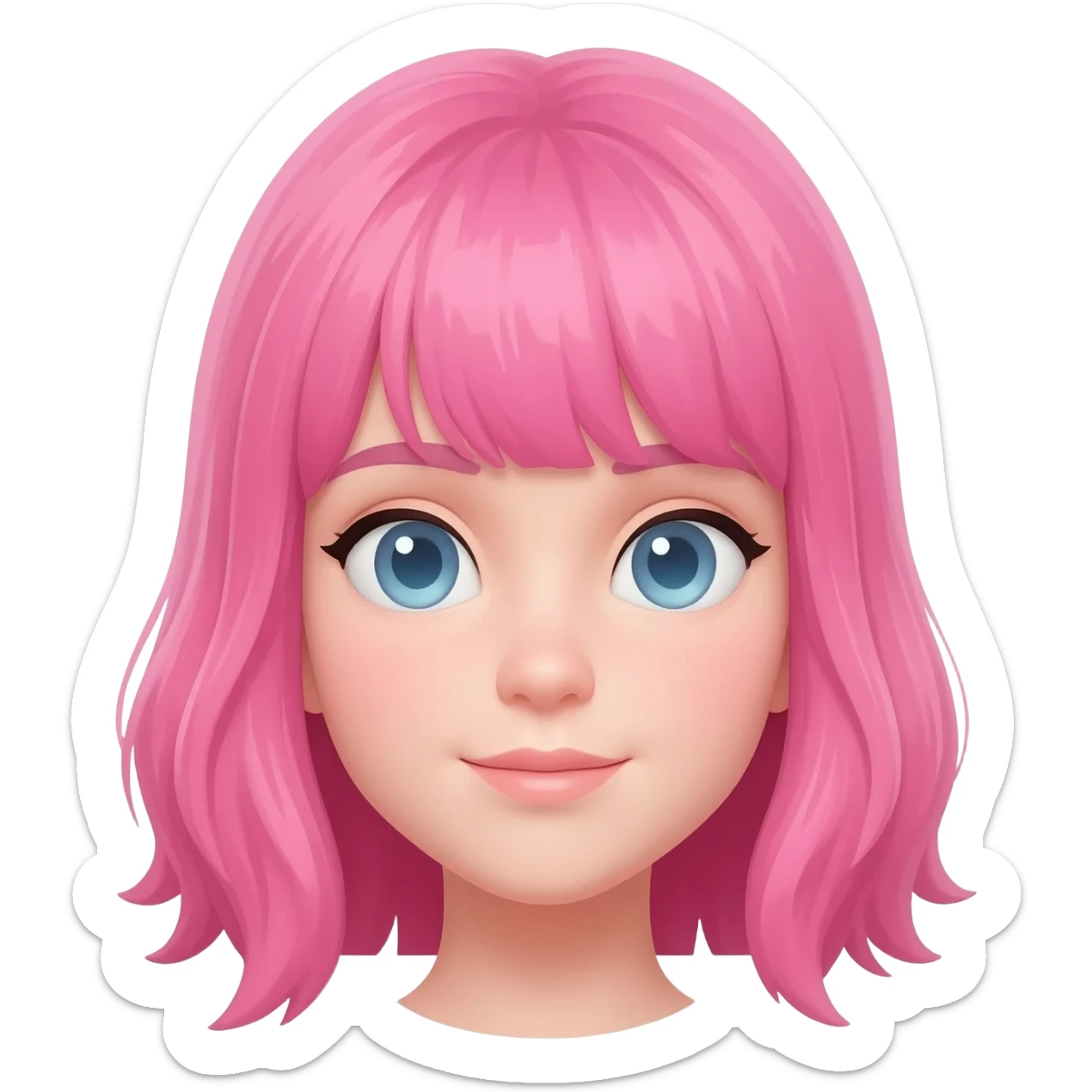 Pink girl emojis sticker