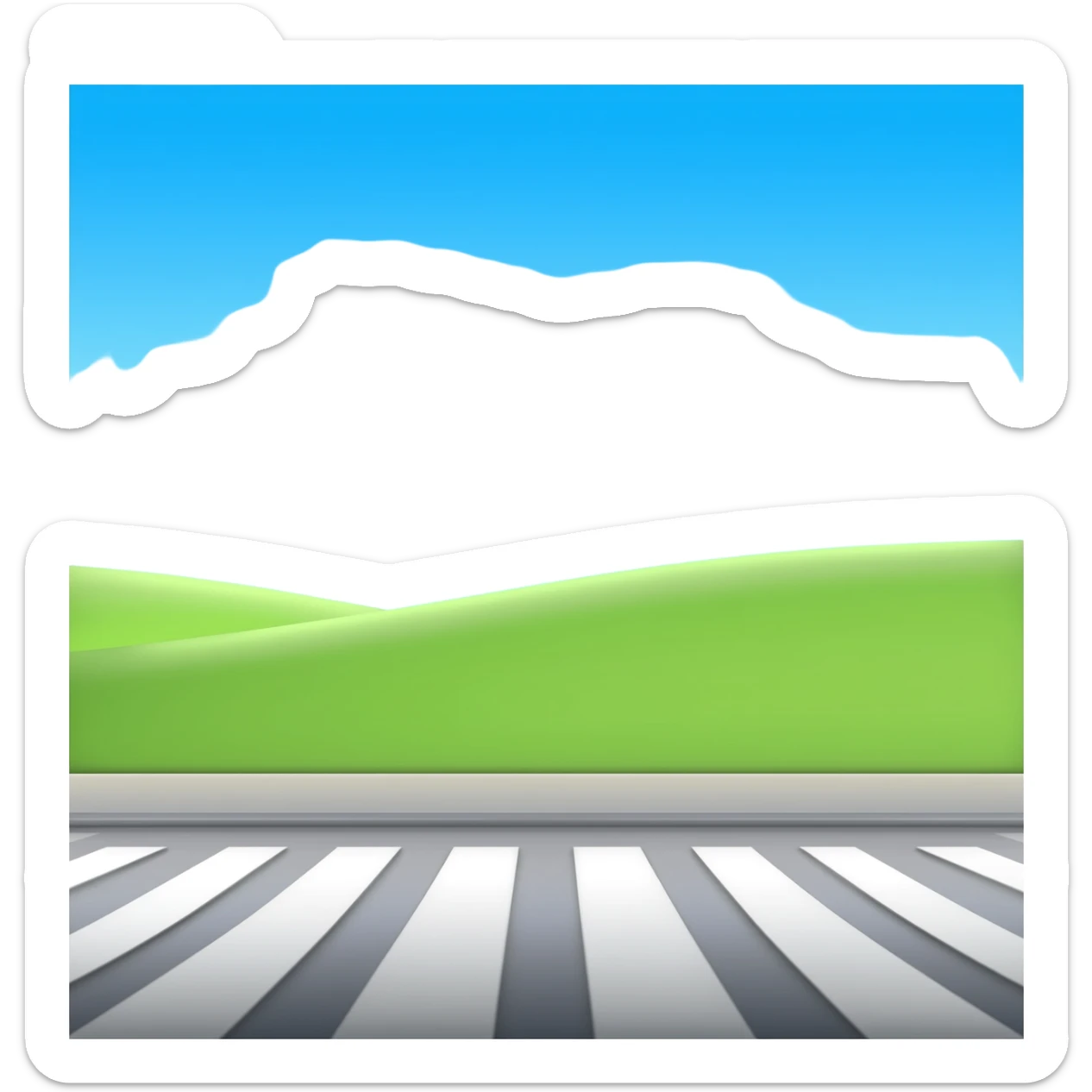 an emoji incredible with only a pedestrian crossing sticker