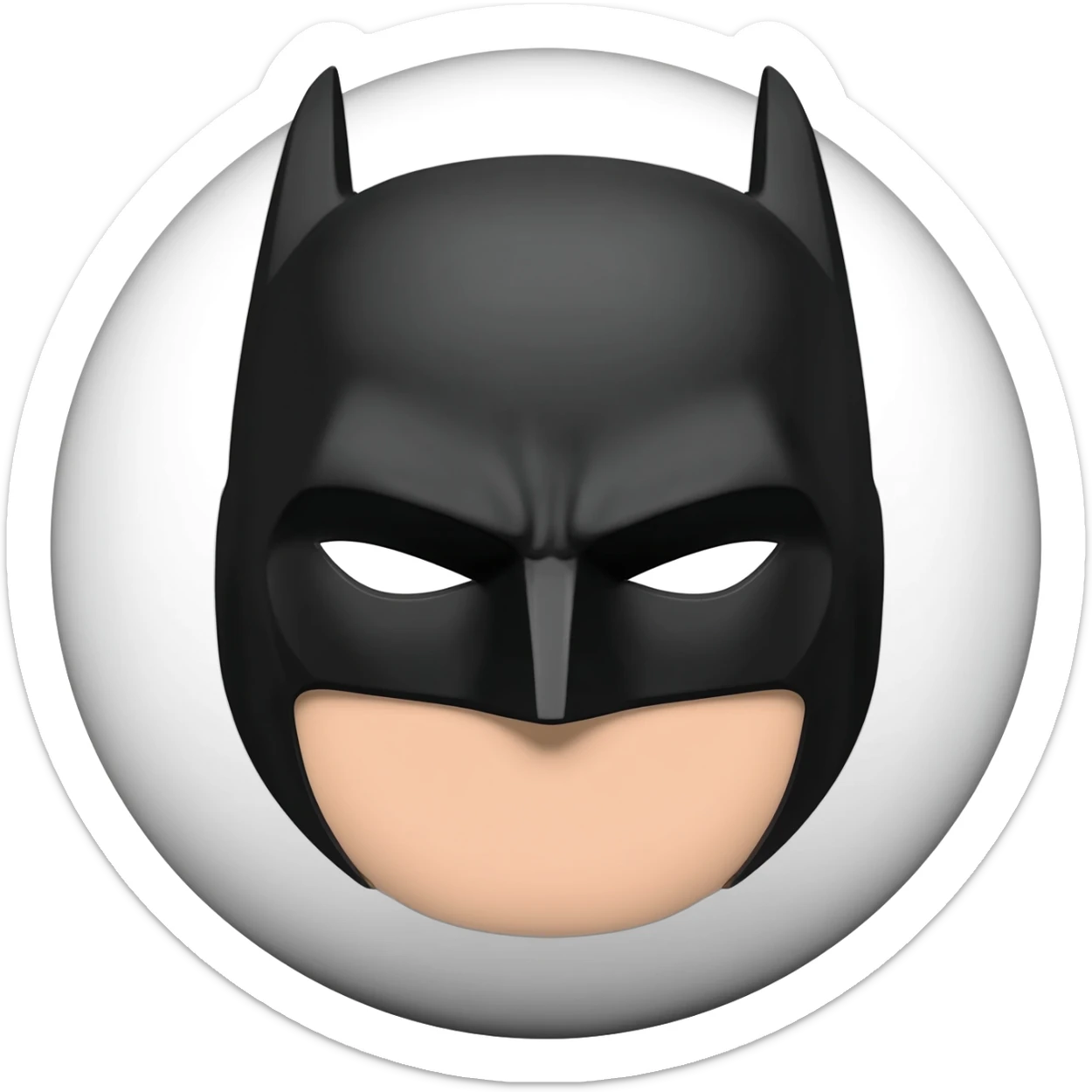 Batman, apple genmoji style, round face sticker
