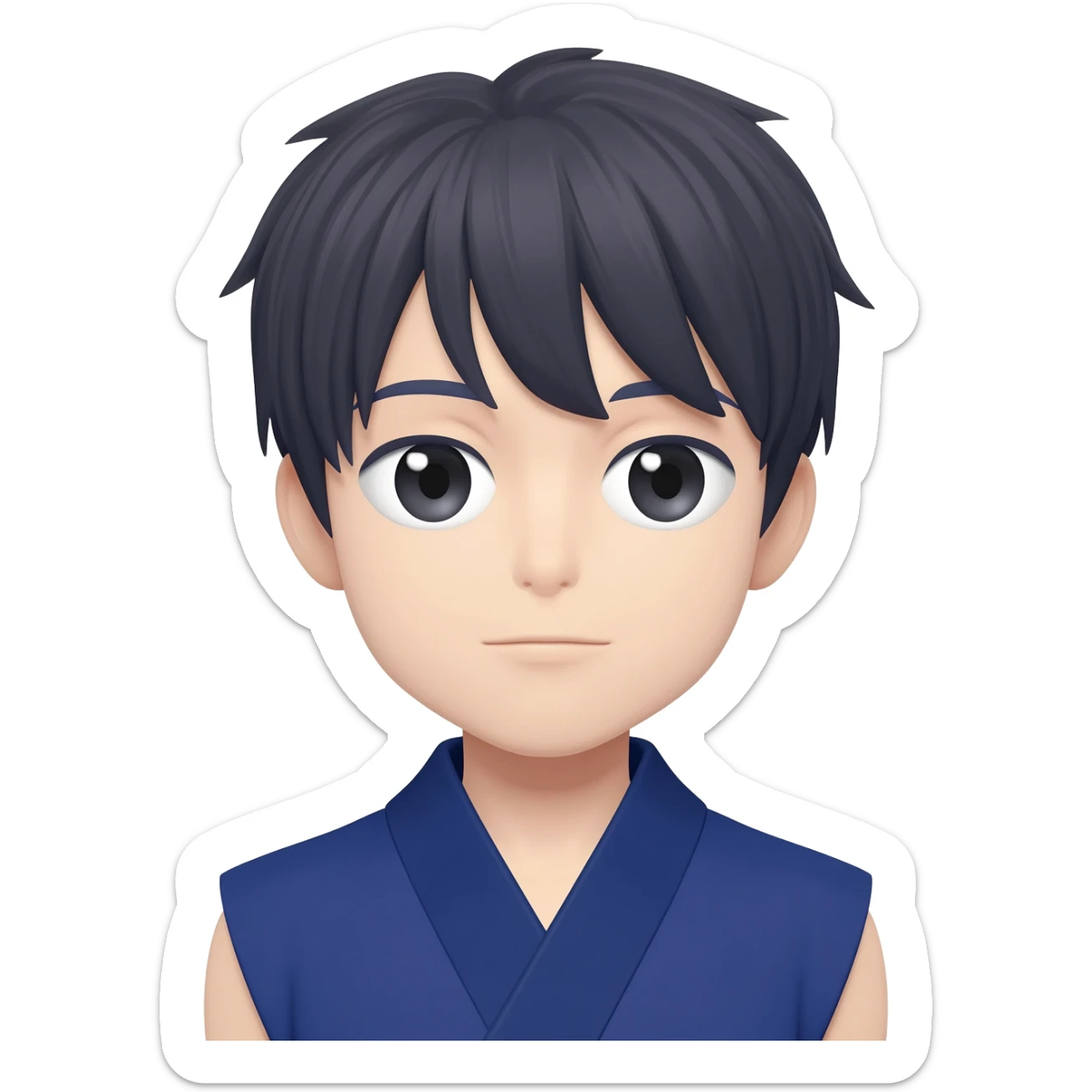 I said junihitoe in Navy rich royal blue shade & No other color added. But in emoji please! sticker