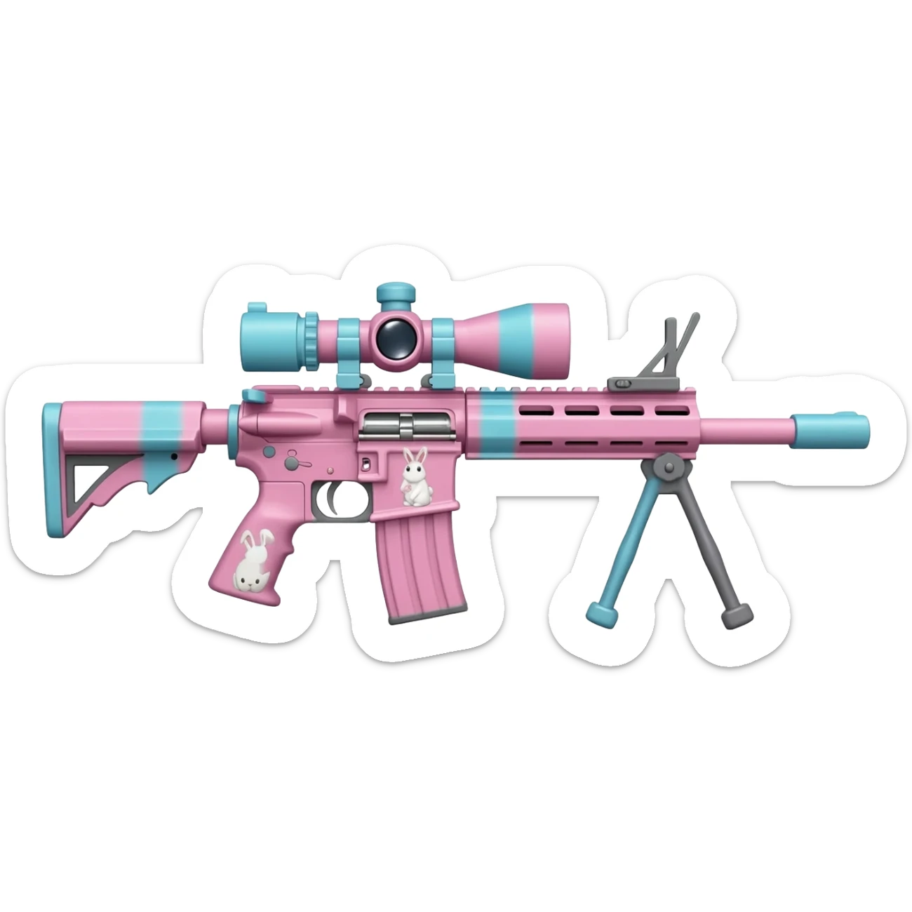 easter theme sniper rifle sticker