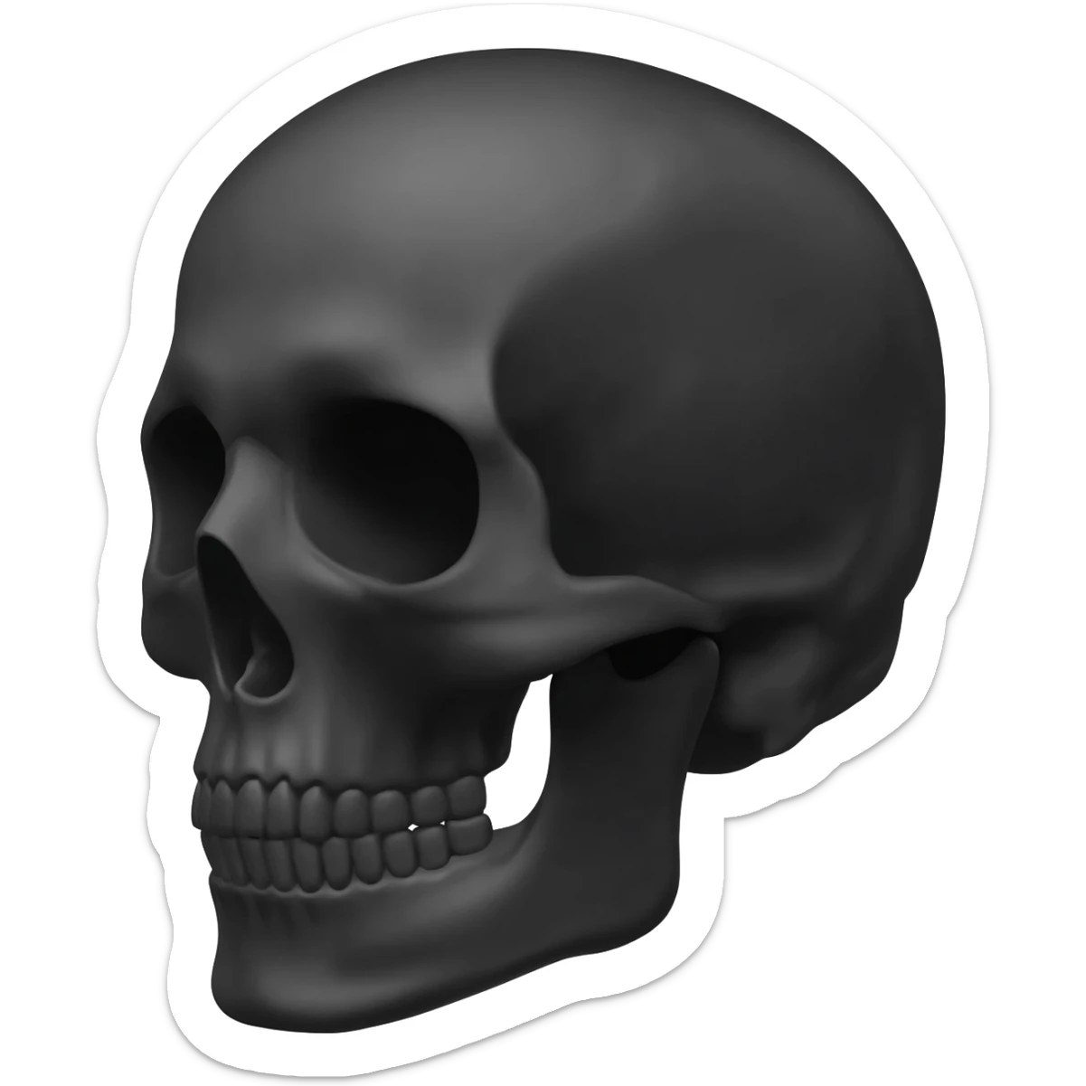generate a black skull sticker