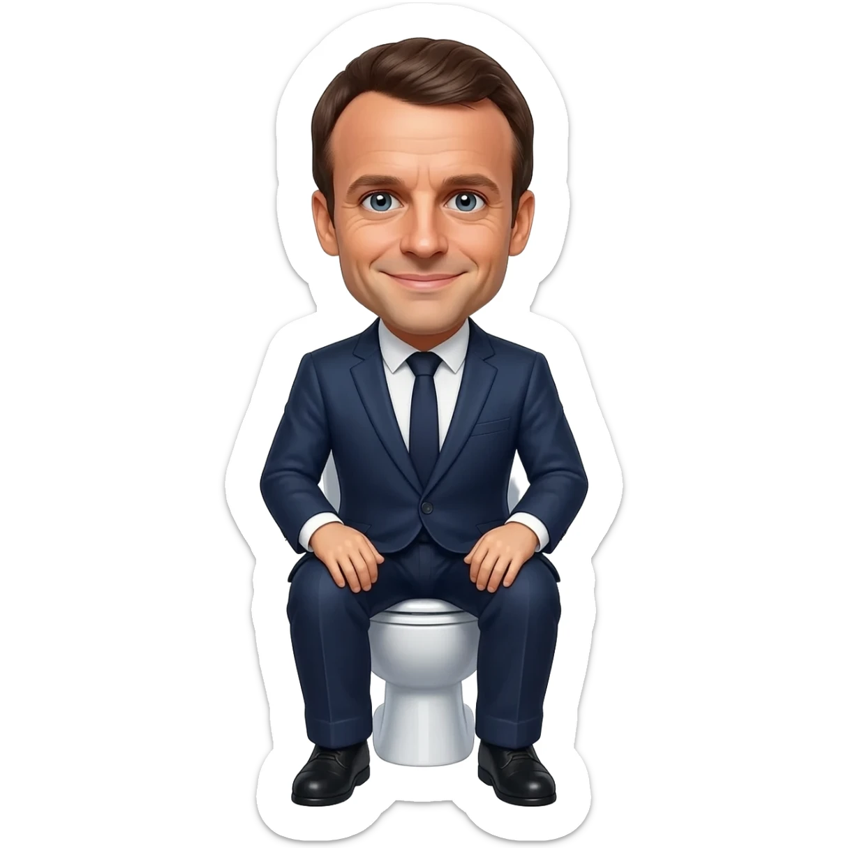 Macron sur des toilette sticker