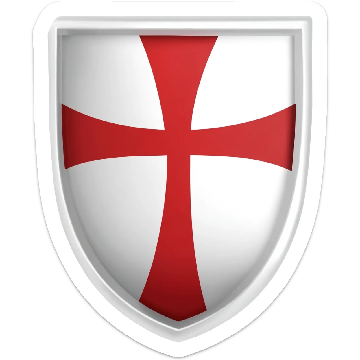 White knight templar cross sticker