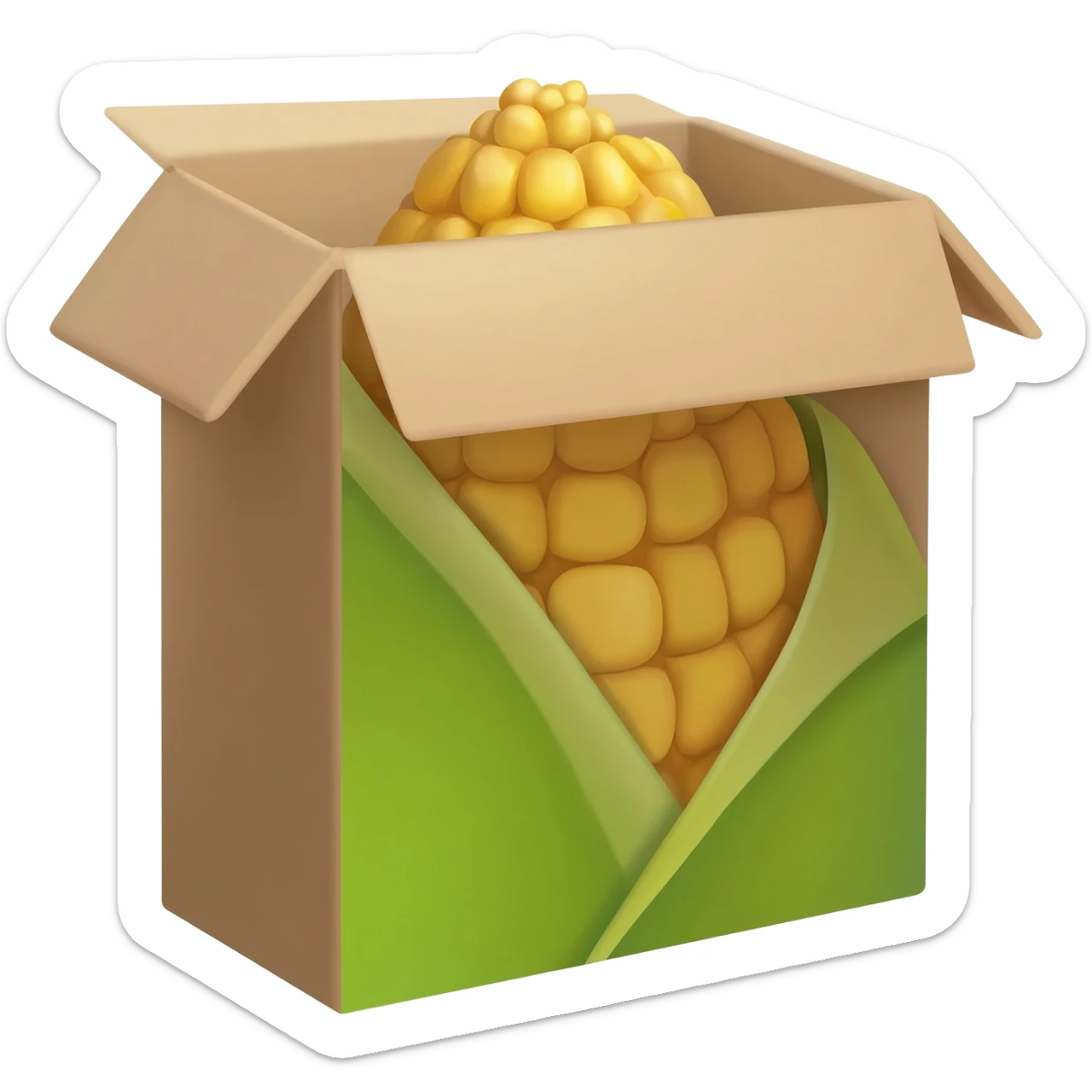 corn box sticker