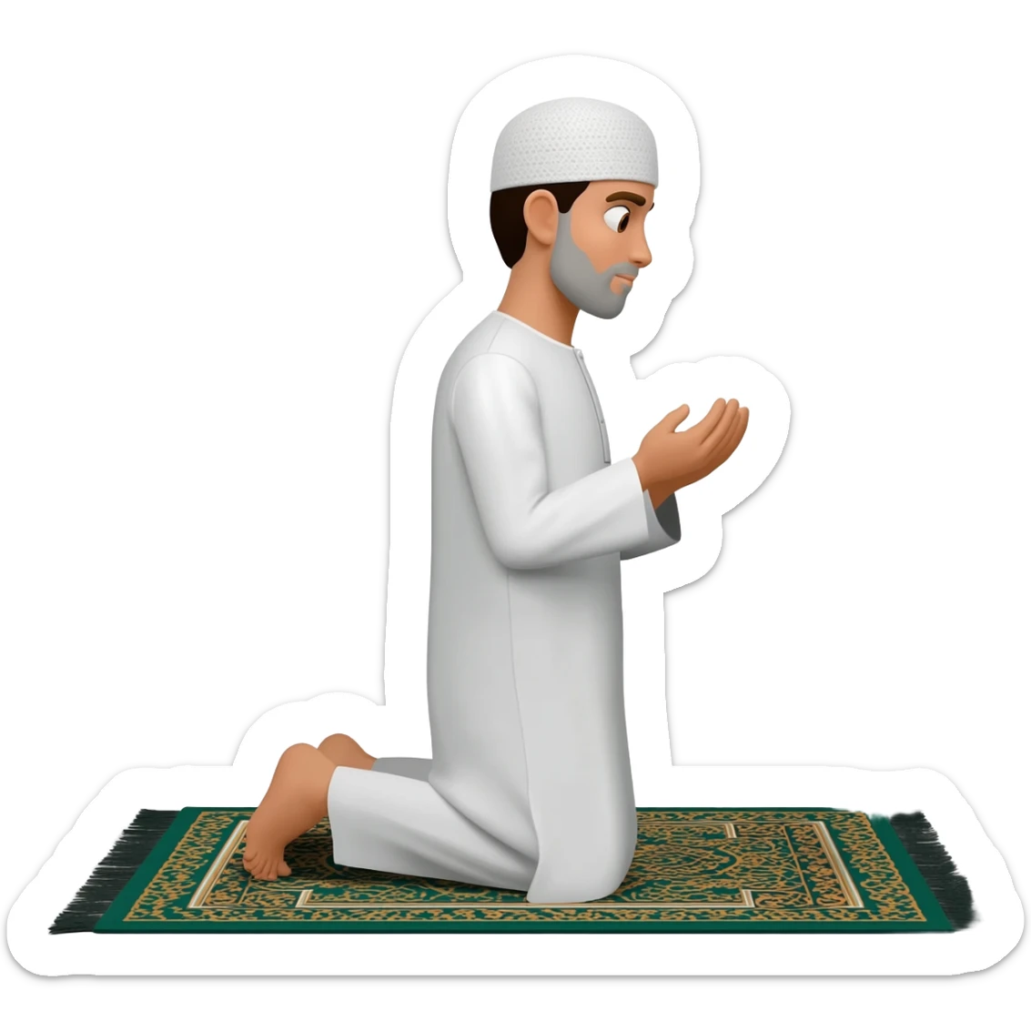 pepe muslim pray sticker
