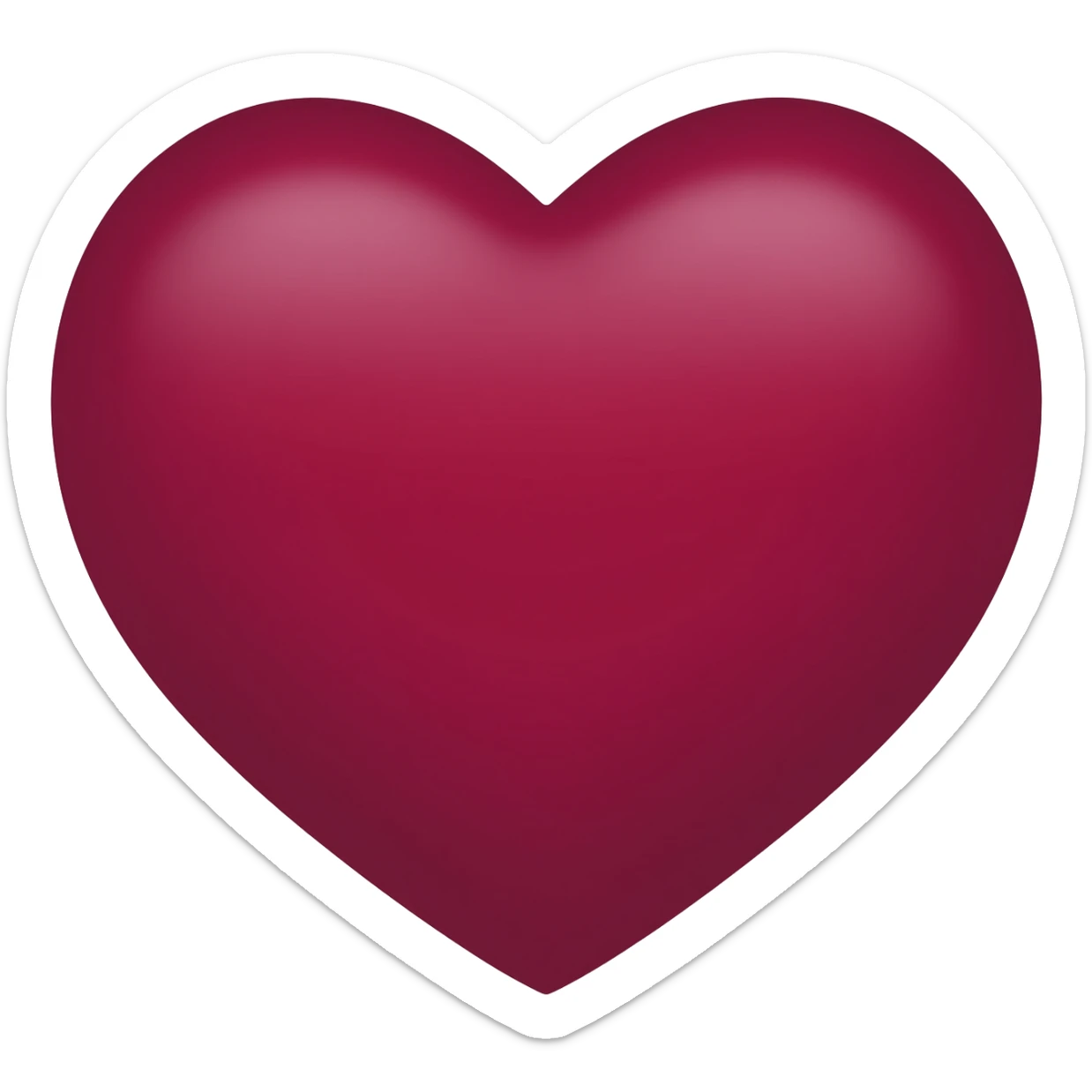 Burgundy heart sticker