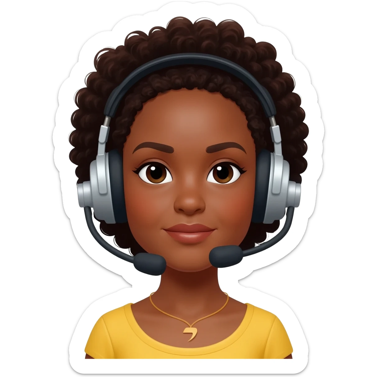 Gonemili Grace porte un  écouteur casque sur la tête sticker