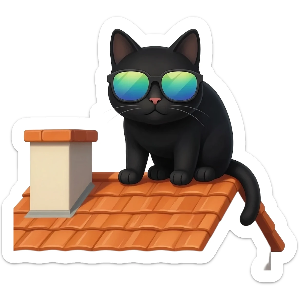 Cat wearing sunglasses sticker