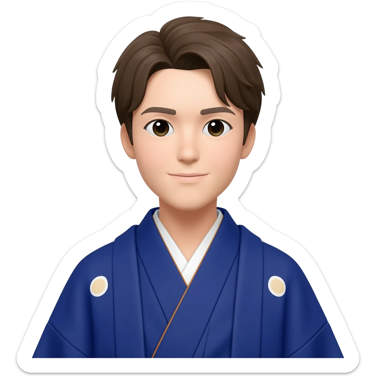 I said junihitoe in Navy rich royal blue shade & No other color added. But in emoji please! sticker