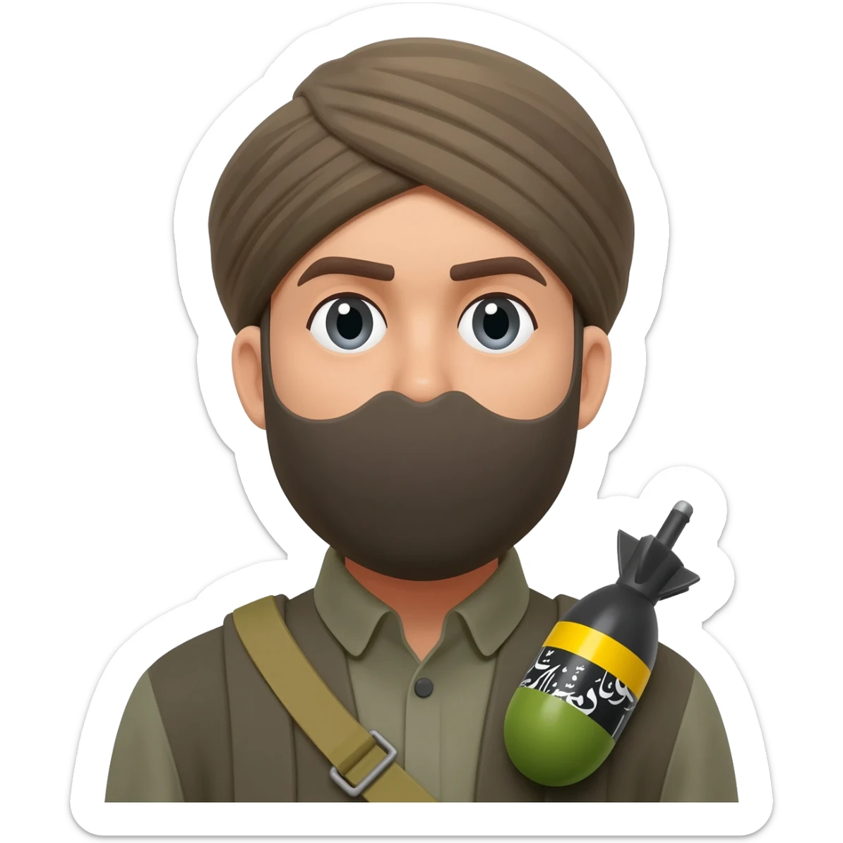 Taliban with a bomb straped to chest sticker