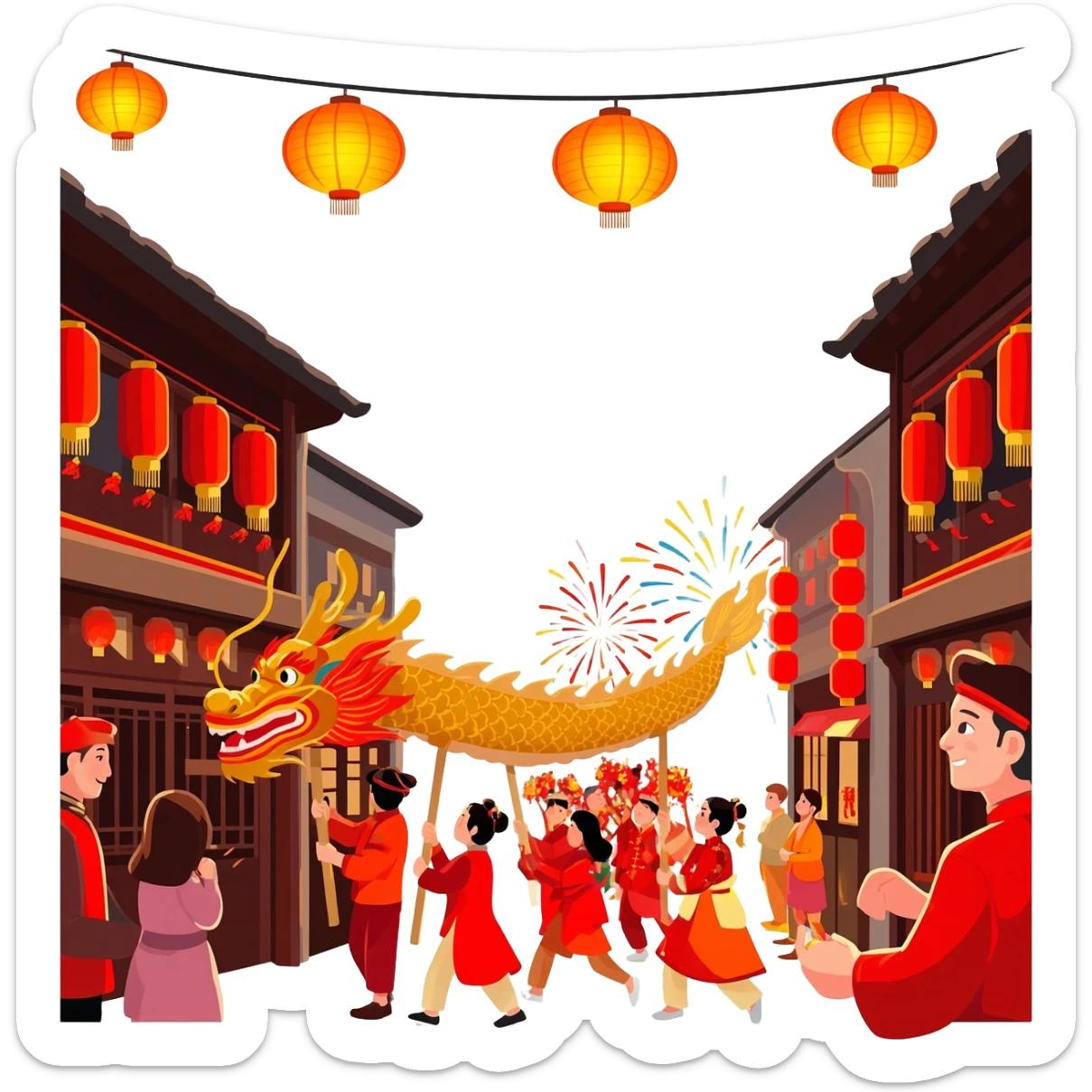 Chinese New Year festval sticker