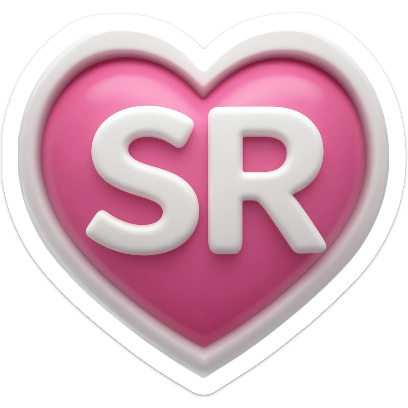 Heart emoji sr inside in it sticker