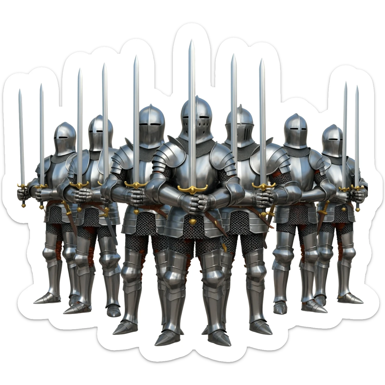 knights in armor sticker