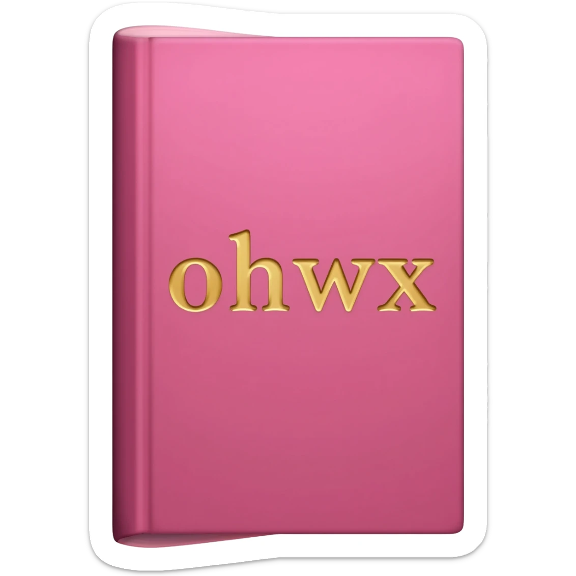 pink book sticker