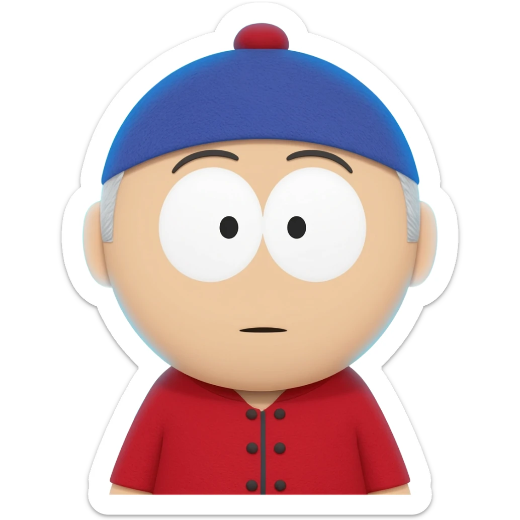 Gentle Authority is the name cartman from south park glowing with blue flames behind him sticker