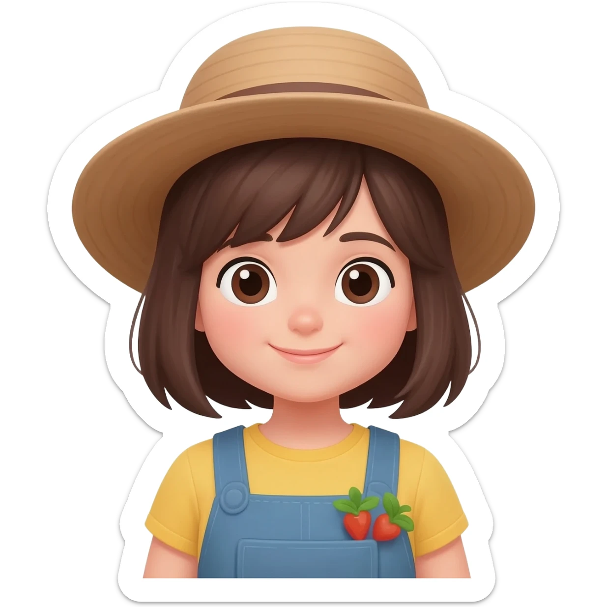 Girl gardening sticker