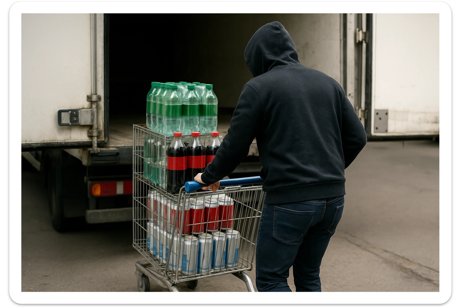 aka-uka ichimlik ortilgan aravani olib qochishyapti orqa tarafdan rakurs yuzi ko'rinmasin sticker