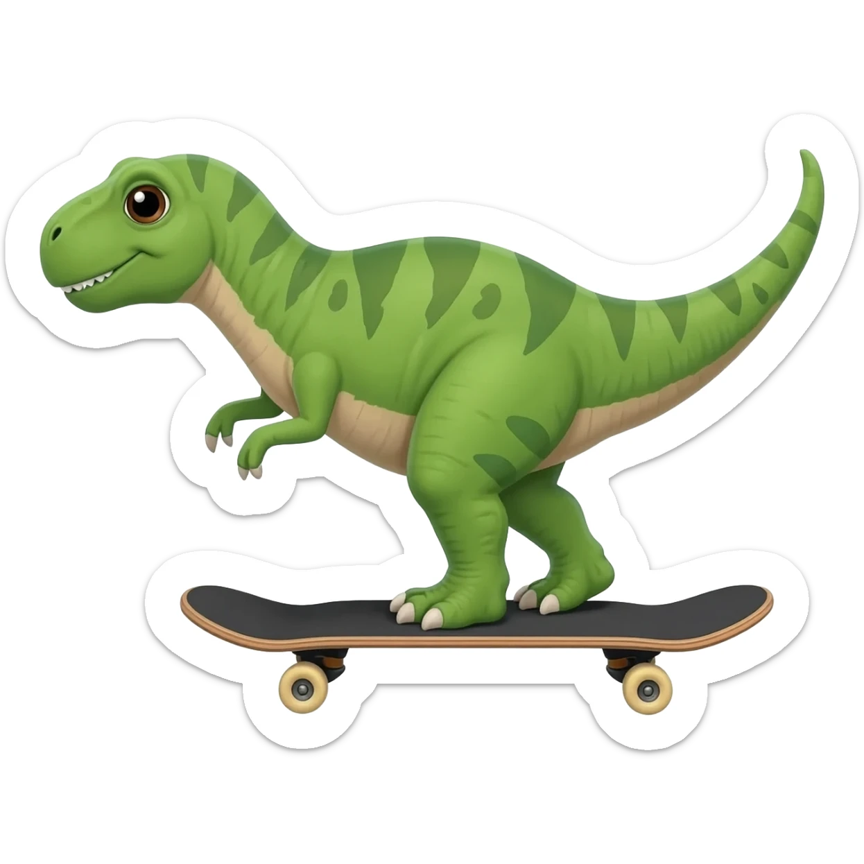 Dinosaur on a skateboard sticker
