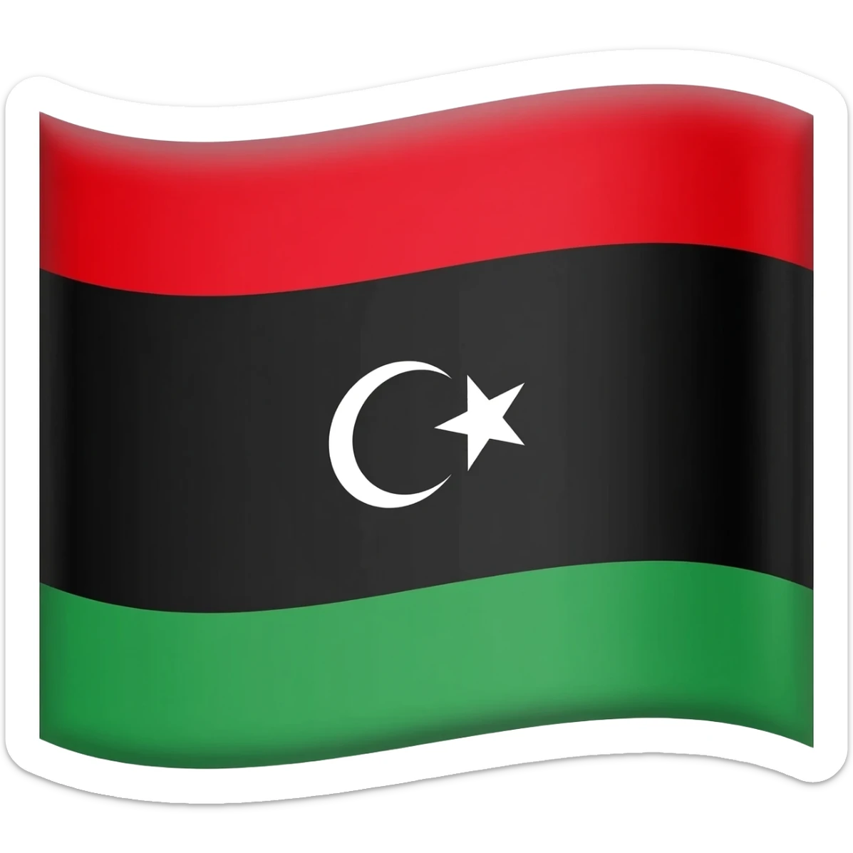 Green libya flag 2009 sticker
