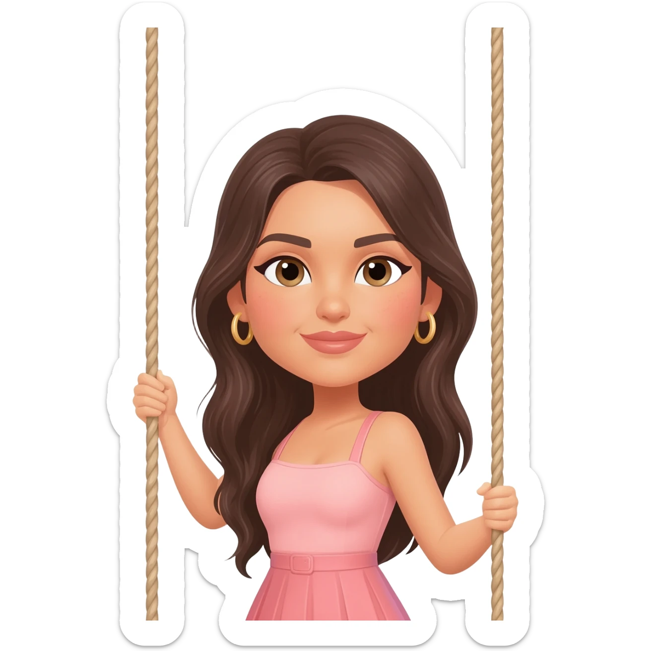 Latina being  in a sex swing sticker