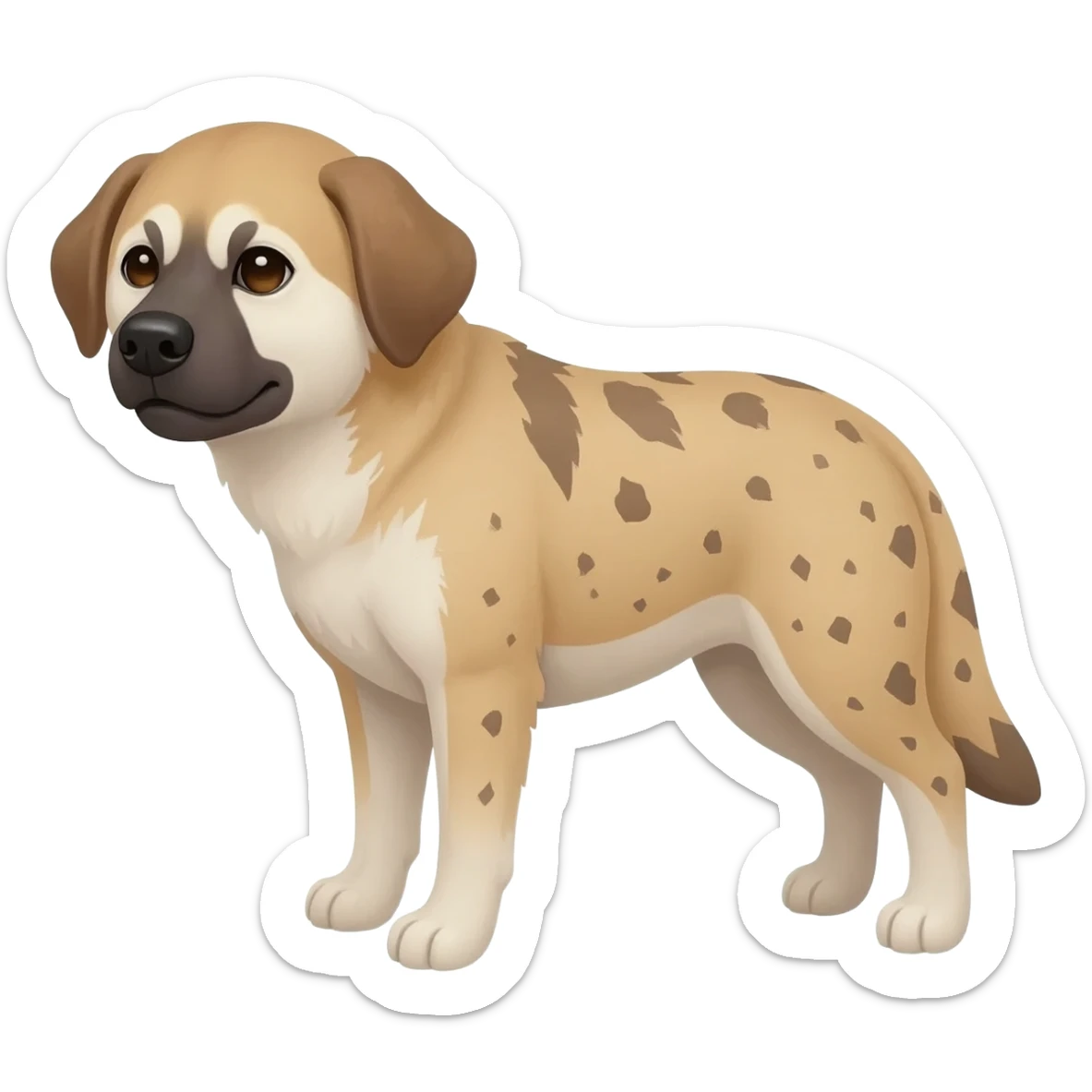 Dingo-Shiba Inu-Labrador-Husky-Hyena-hybrid,  full body sticker