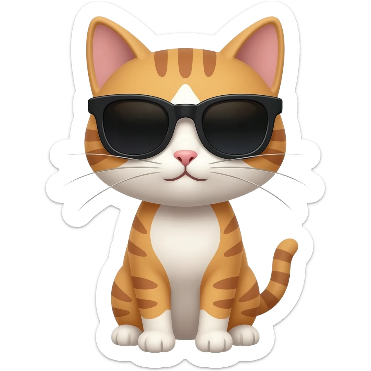 Cat wearing sunglasses sticker