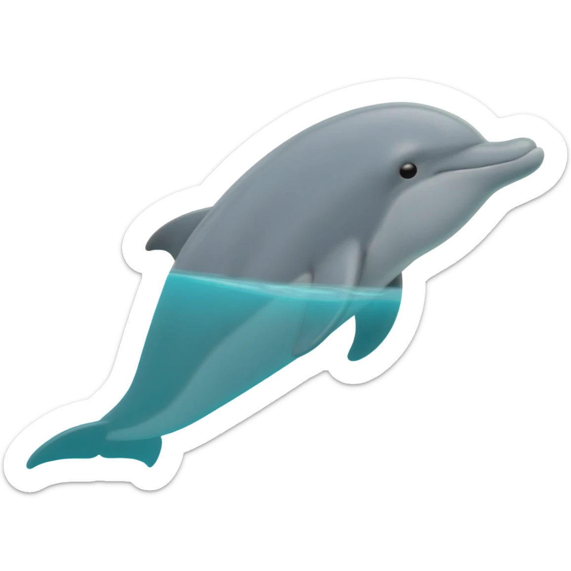 Laughing dolphin sticker