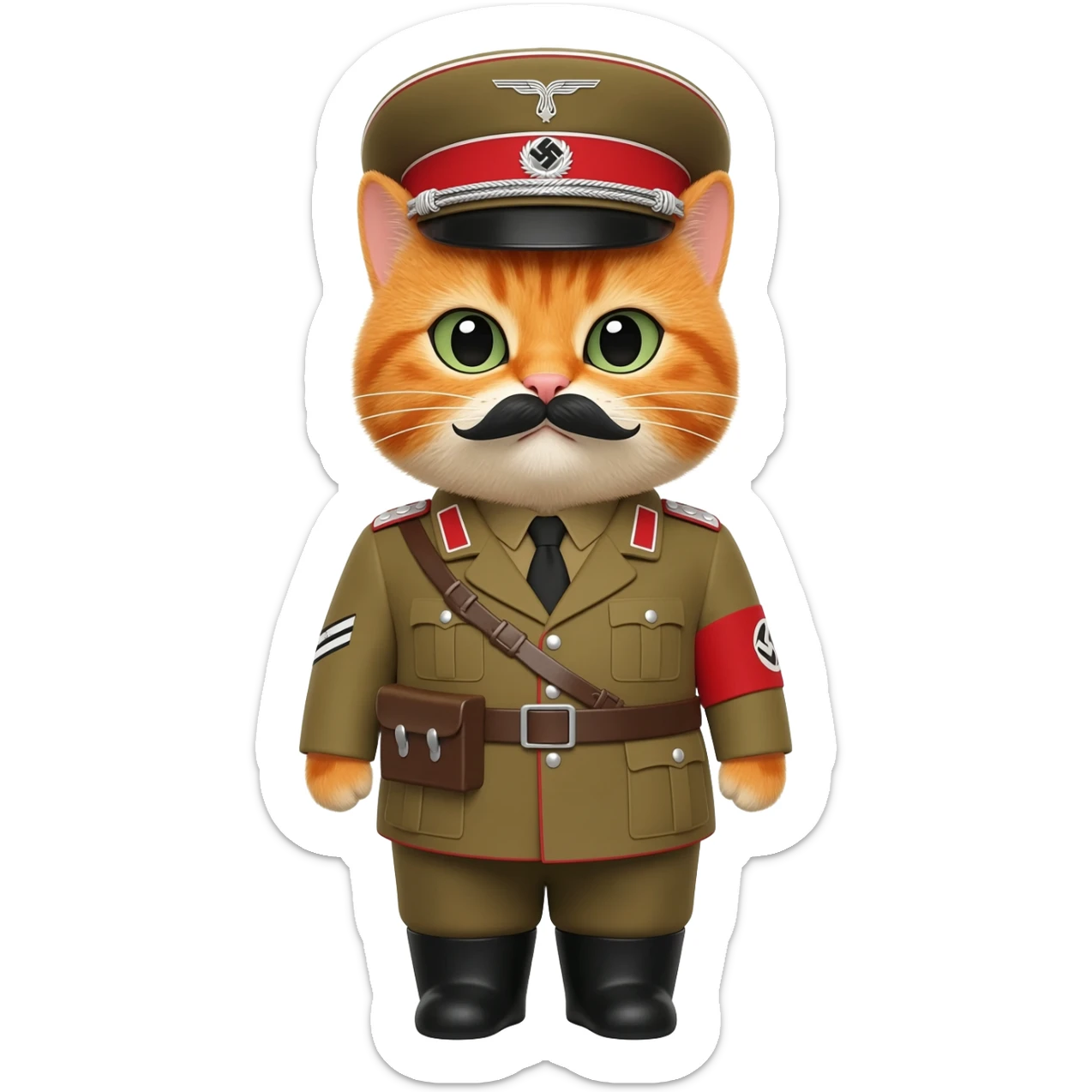 Cat as hitler sticker
