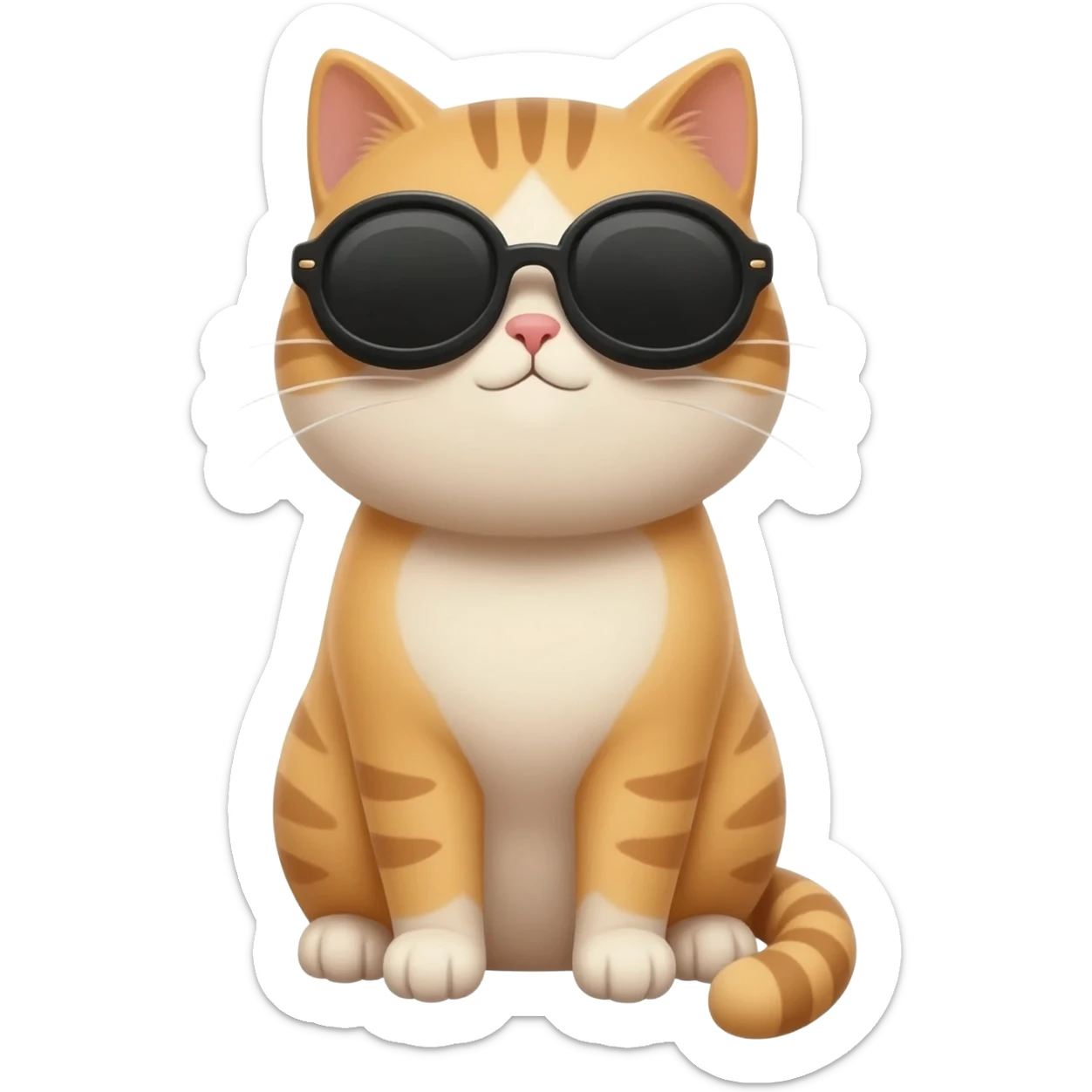 Cat wearing sunglasses sticker