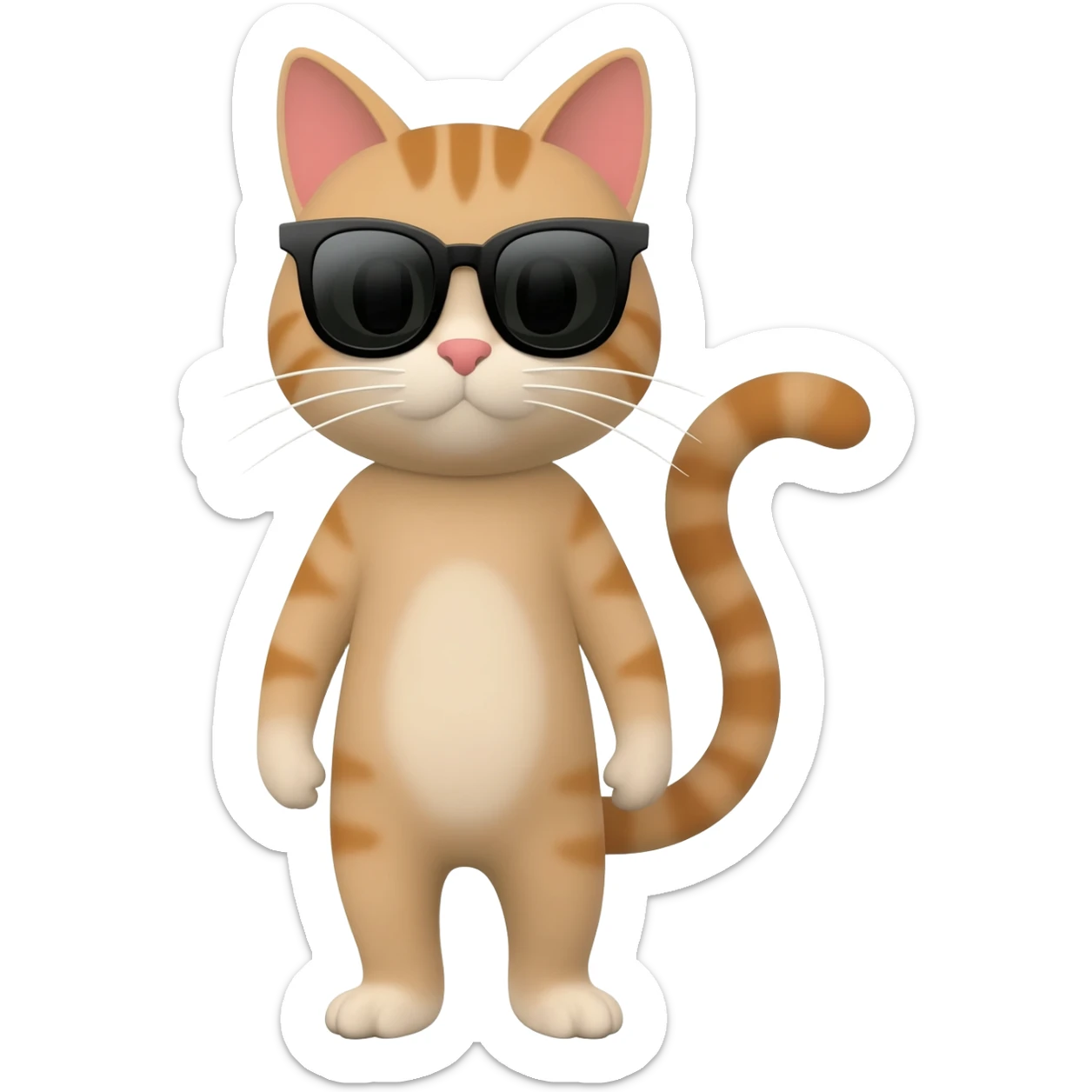 Cat with sunglasses sticker