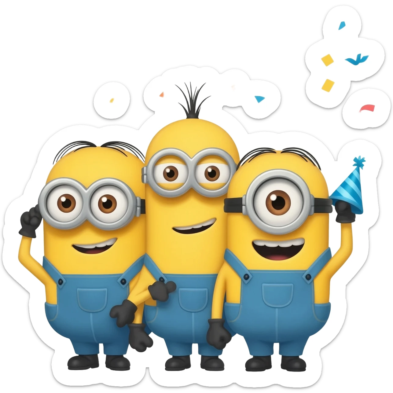 Tous les minions en train de faire la fete sticker