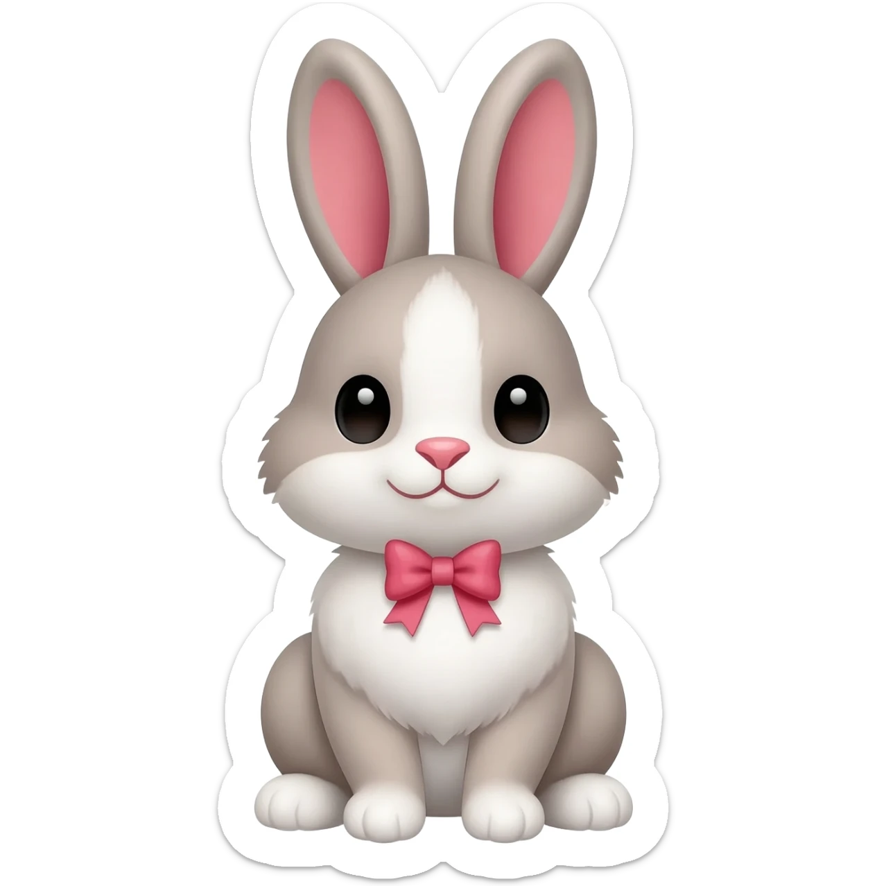 зайчик с бантиком как эмодзи sticker