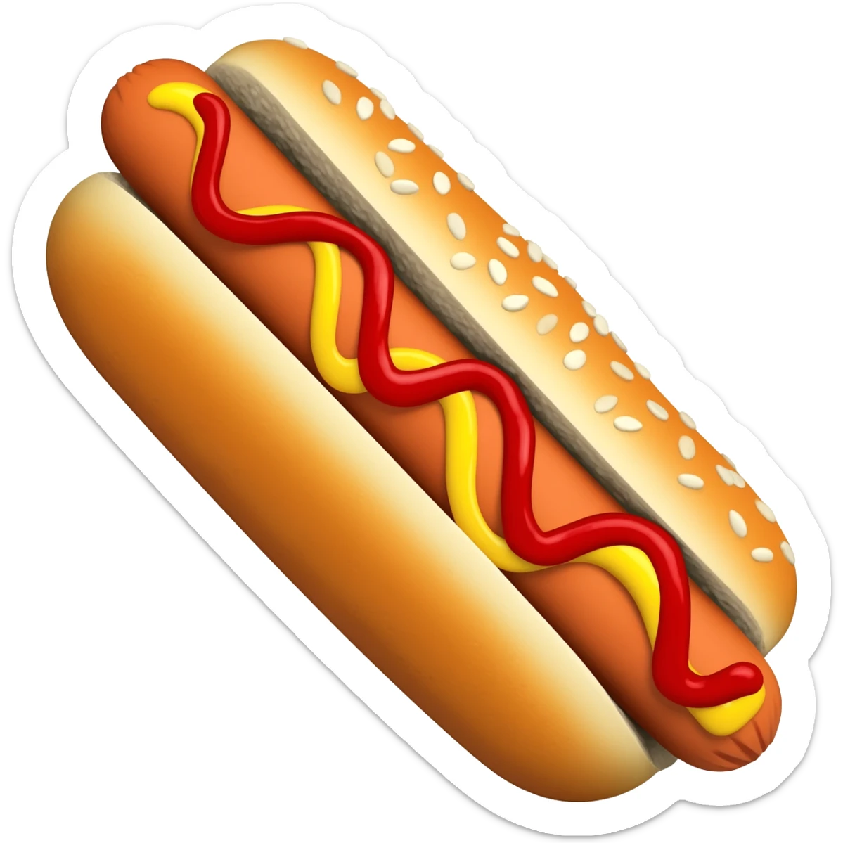 Hot dog sticker