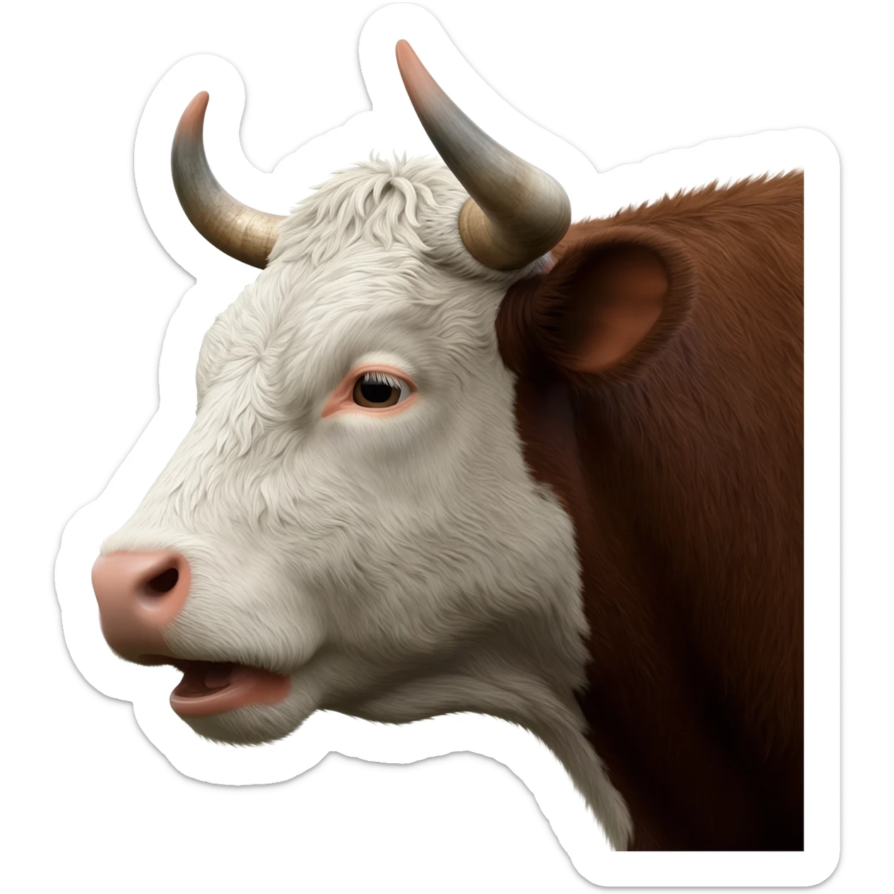 real simmental bull head in profile sticker