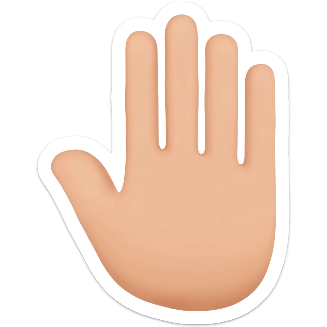 Hand with 5 fingers with middle fingers half fold sticker